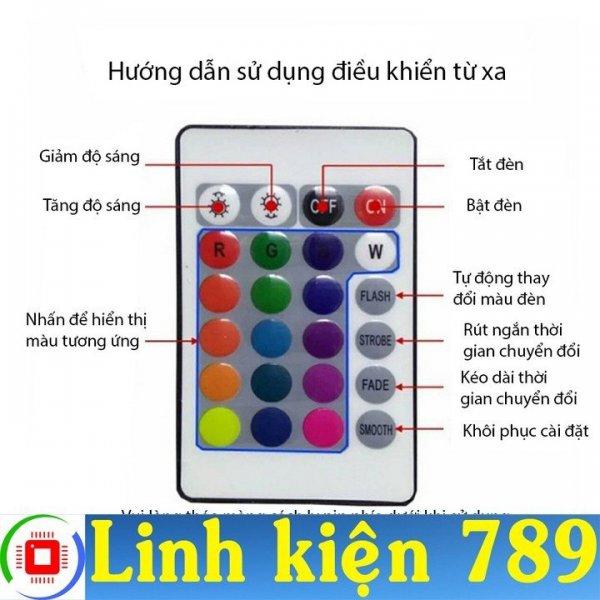 Đèn pha LED RGB 220V 30W có điều khiển từ xa chống nước IP66